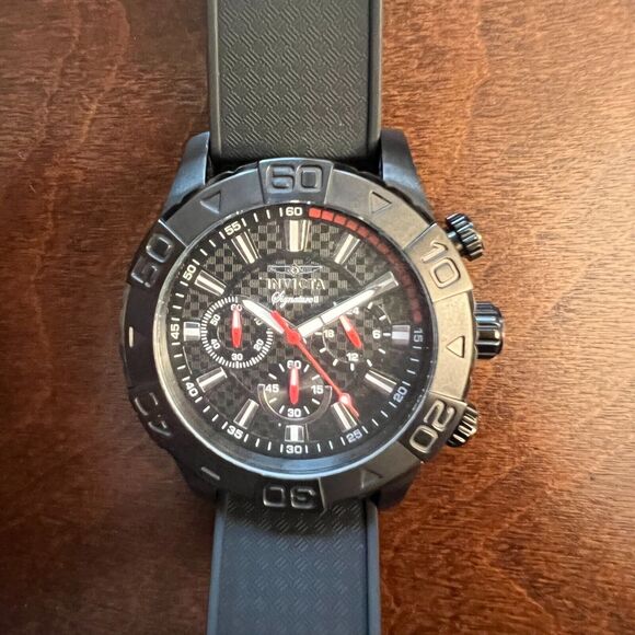 Invicta Signature 7498 Watch Chronograph Sport Black - Picture 1 of 5